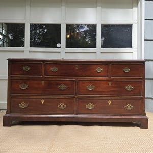 Vintage American of Martinsville Dresser: Solid Mahogany 9-Drawer Chest with Brass Hardware (NR25315)