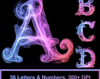 Purple Mist Alphabet PNG – Elegant Luxury Font (Digital Download)