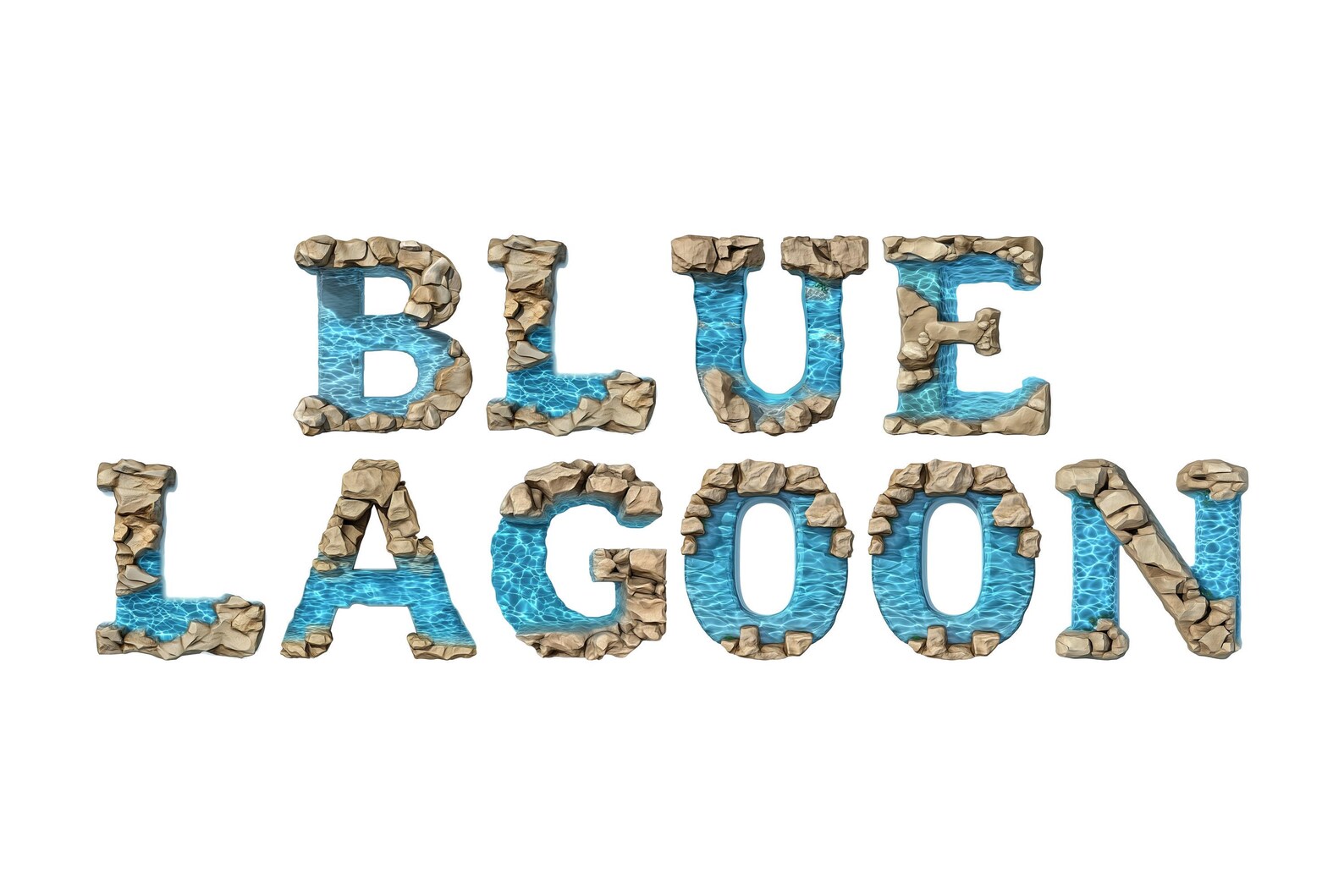 Blue Lagoon Alphabet PNG – 36 Letters & Numbers | High-res, Transparent ...