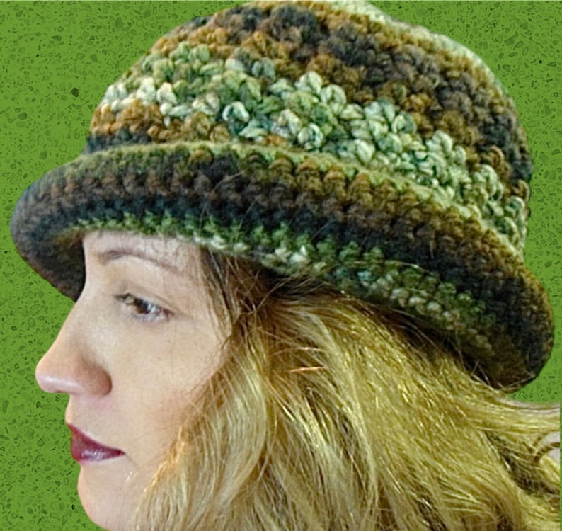 Bucket Hat. Crochet Pattern. Roll Brim. Awesome Texture. Chunky Weight. image 2