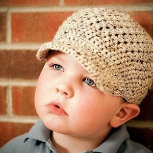 Crazy Easy Textured Newsboy Cap Crochet Pattern. Child and Adult Sizes