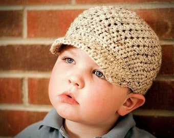 Crazy Easy Textured Newsboy Cap Crochet Pattern. Child and Adult Sizes