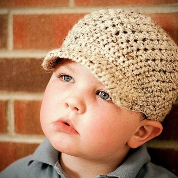 Crazy Easy Textured Newsboy Cap Crochet Pattern. Child and Adult Sizes