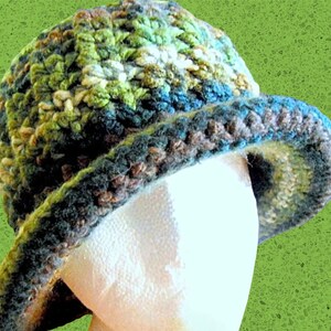 Bucket Hat. Crochet Pattern. Roll Brim. Awesome Texture. Chunky Weight. image 3