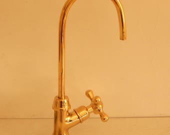 Single Handle Faucet, Unlacquered Solid Brass