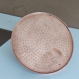 Pommeau de douche en cuivre, pommeau de douche rond en cuivre non laqué pour l&#39;intérieur et l&#39;extérieur, luminaire à effet pluie fabriqué à la main de qualité supérieure pour douche de salle de bain ou de jardin