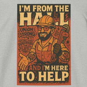 Camisa de instalador de tuberías hecha por el sindicato Hall