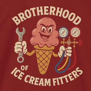 Camisa de instalador de tuberías del sindicato Ice Cream Fitter, hecha en Estados Unidos.