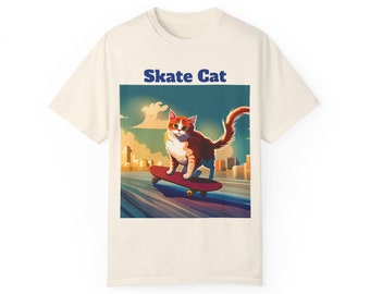 Unisex Skate Cat T-shirt