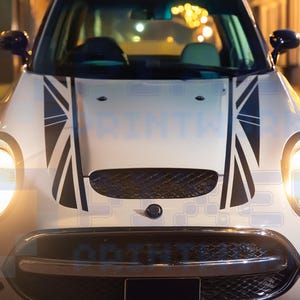 Pixel Printworks | Union Jack Bonnet Vinyl Decals | Suitable for Mini Cooper and Countryman