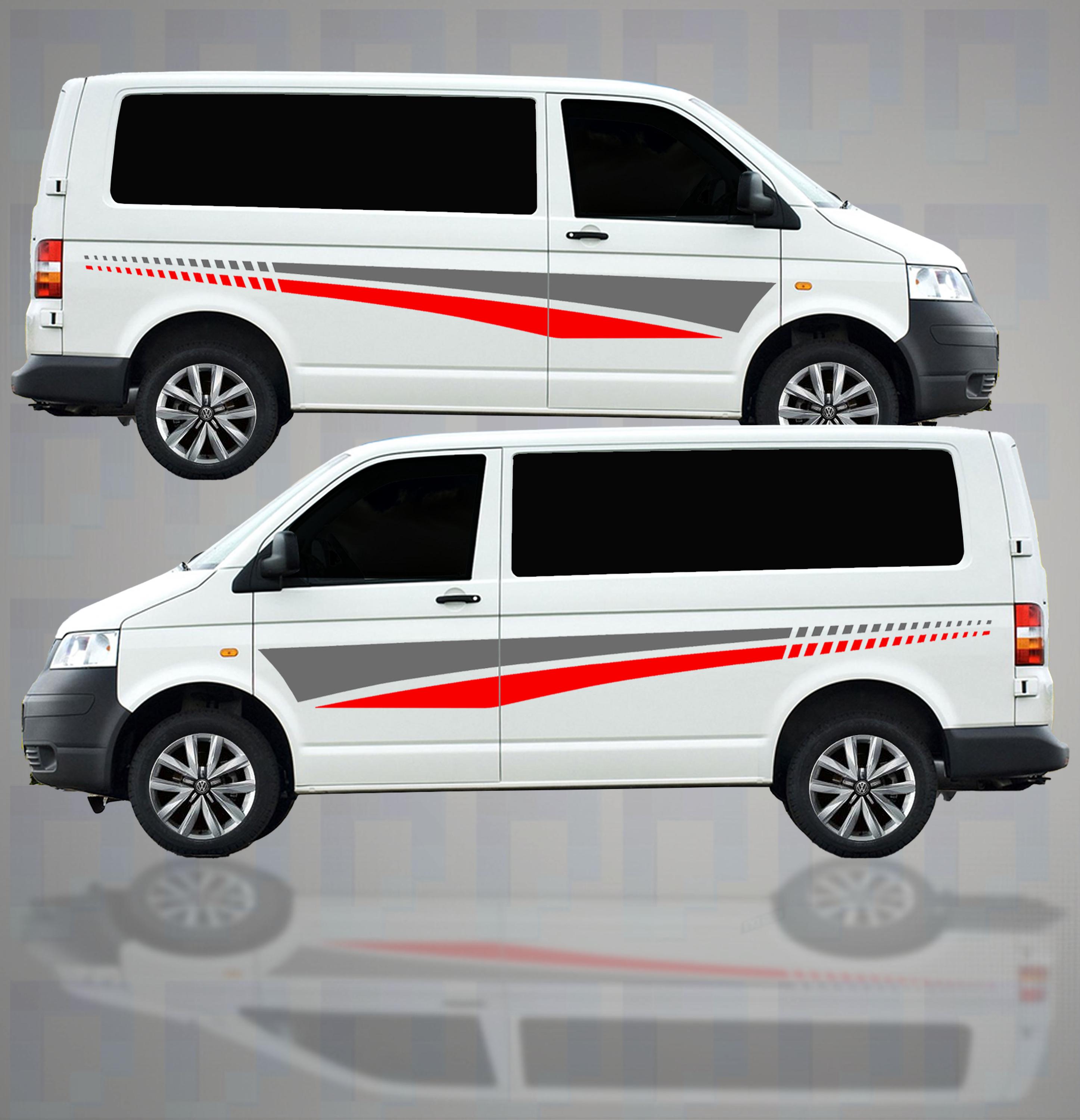 Campervan Vinyl Graphics Kit for SWB and MWB Vans - 4-piece Racing ...