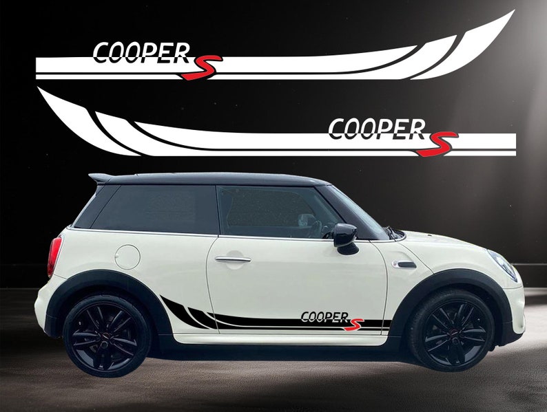 Mini R50 Decals Mini Cooper S Side Stripe Decals - Vinyl Graphics Kit (2006-2023) | R50 ...