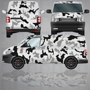 Universal Camouflage Vinyl Graphics Kit - Suitable for All SWB Van Models by Pixel Printworks