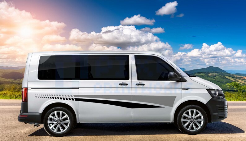 Campervan Vinyl Graphics Kit for SWB and MWB Vans - 4-piece Racing ...