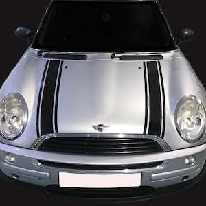 Pixel Printworks | Bonnet Stripe Vinyl Decals | Suitable for Mini Cooper R50, R52, R53, R55, R56, R57, R58, R59, and F56