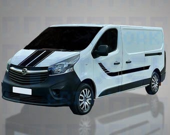 Vauxhall Vivaro Decal Bundle – Racing Stripe & Side Graphics (2014–2024) by Pixel Printworks