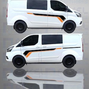 Ford Transit Custom MSRT Vinyl Side Stripes – 2 Colour Decal Kit (2013–2023) by Pixel Printworks