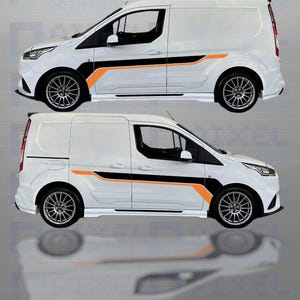 Ford Transit Connect MSRT Side Stripe Decal Kit – 2 Colour Vinyl Graphic (2010–2023) by Pixel Printworks