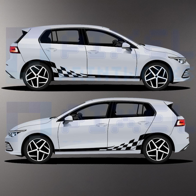 Checkerboard Decals Car - Etsy UK
