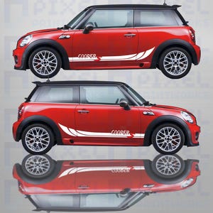 Pixel Printworks | Side Stripe | Vinyl Decal | Suitable for Mini Cooper S R50, R52, R53, R55, R56, R57, R58, R59 and F56