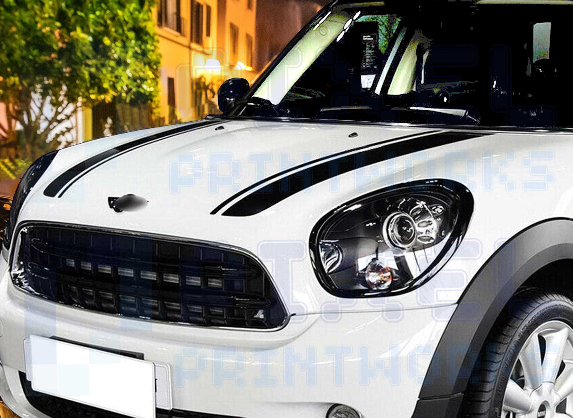 Mini Cooper R60 Graphics Bonnet Stripe Decals for Mini Cooper Countryman - Vinyl Graphics Kit ...