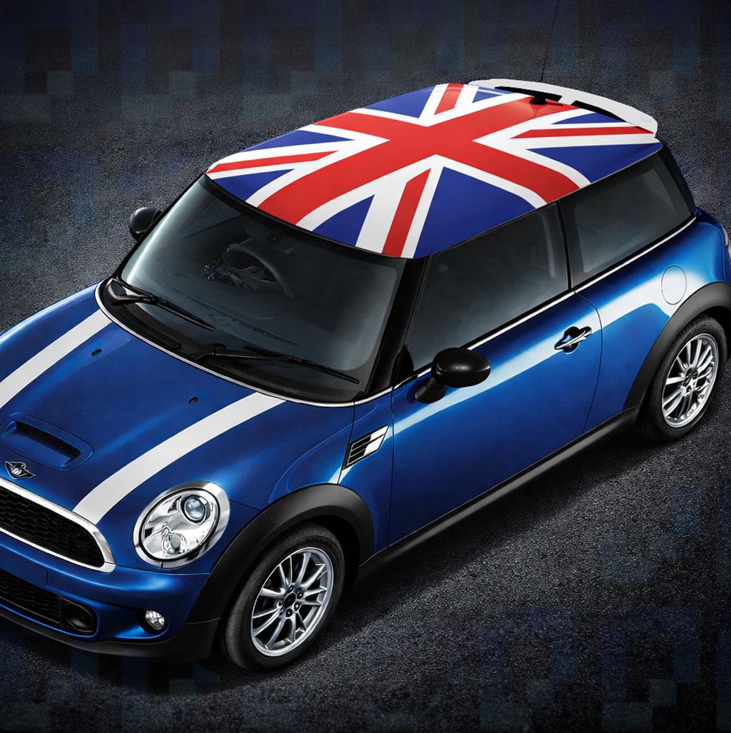 Mini Cooper ユニオンジャック ルーフデカール – レッド＆ブルー