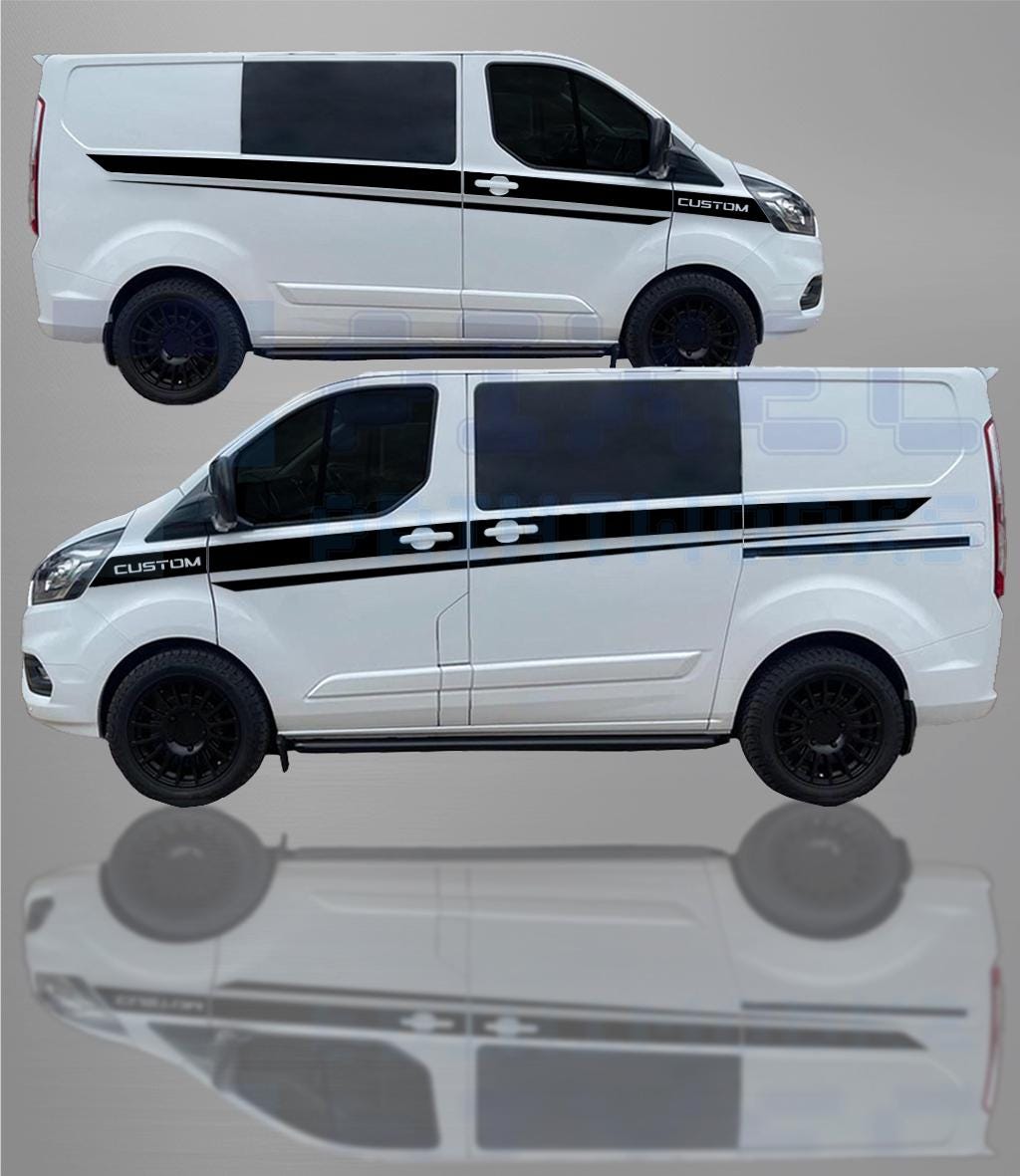 Ford Transit Connect LWB Decal Stripes Graphics Kit - ST Or M-Sport Style