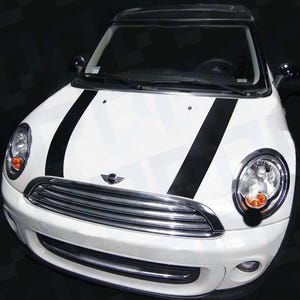 Pixel Printworks | Bonnet Stripe Vinyl Decals | Suitable for Mini Cooper R50, R52, R53, R55, R56, R57, R58, R59, and F56