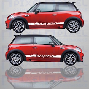 Pixel Printworks | Side Stripe | Vinyl Decal | Suitable for Mini Cooper R50, R52, R53, R55, R56, R57, R58, R59 and F56