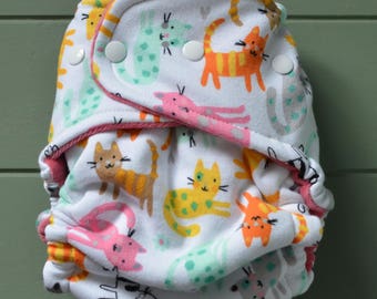 Kittens OS Fitted Cloth Diaper
