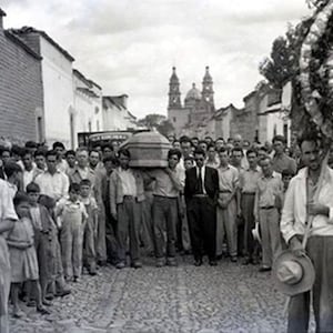 FUNERAL EN TEPATITLÁN (36x24), c. 1946 • Samuel Gutierrez, Foto Estudio Paris, Jalisco, Mexico • Ltd Edit. (33) • Silver Rag
