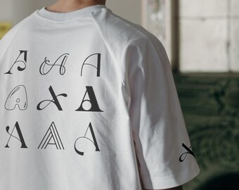 Unisex T-Shirt with Initials, Unique Typographic Design for Him and Her, Fashionable Graphic Tee, Great Gift for Any Occasion