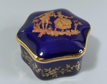 リモージュキャッスル陶器製ボックス コバルトブルー　22kゴールド リモージュキャッスル陶器製ボックス22k GOLDの通販はau PAY