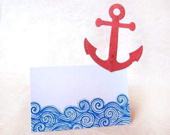 24 Flower Seed Paper Anchors - Coastal Wedding Favors - Includes FREE card PDF template