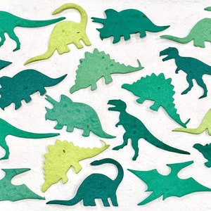 30 bomboniere di compleanno a forma di dinosauro con semi di carta - Dinosauro Brontosauro T-Rex piantabile