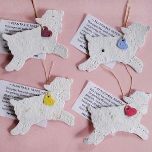 30 Seed Paper Lamb Baptism Favors Christening Favors image 3