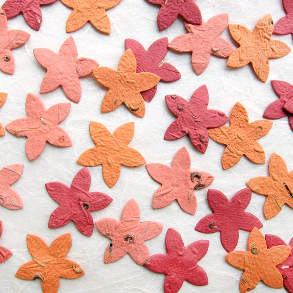 30+ Seed Paper Confetti Starfish - Beach Wedding Favor - Little Mermaid Party - Tropical Wedding Invitation Supplies