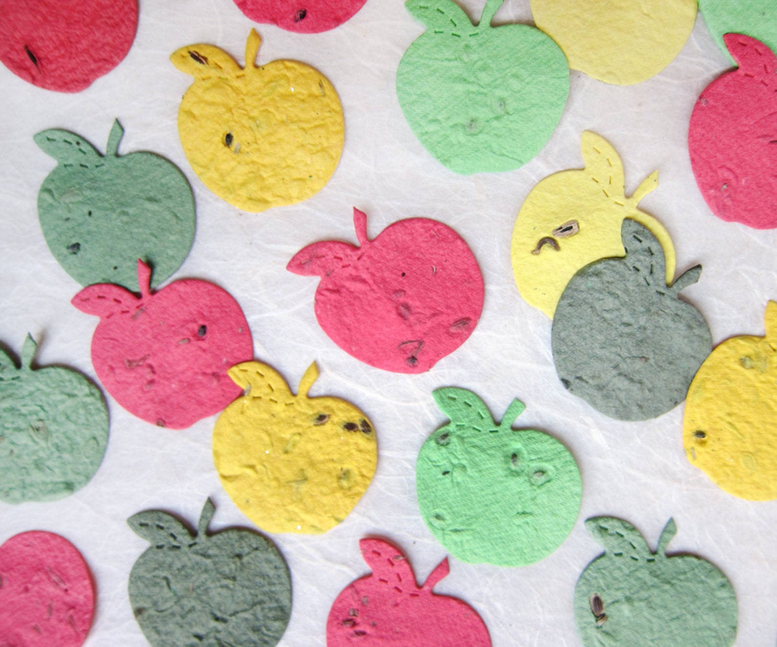 100 Plantable Confetti Apples Flower Seed Paper Spread the Etsy