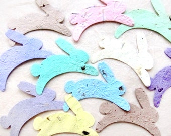 10+ Flower Seed Paper Rabbits - Bunny Baby Shower Favors