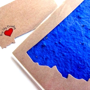 Cartão de papel de semente de flor de Montana - Opção de salvar a data - Casamento Big Sky State