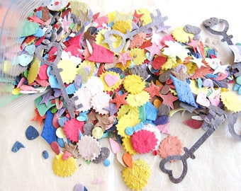 Bulk bloemzaad papier confetti - 1.000+ stuks plantbaar papier - educatief voor kinderen - bruiloft zaad gooien - doe-het-zelf benodigdheden