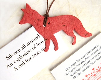 20 Plantable Flower Seed Paper Foxes - Woodland Wedding Favors