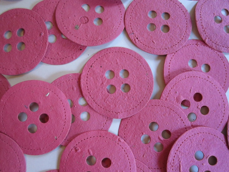 24 BIG Seed Paper Buttons Baby Shower Favors Plantable Paper Cute As A Button Baby Shower image 5