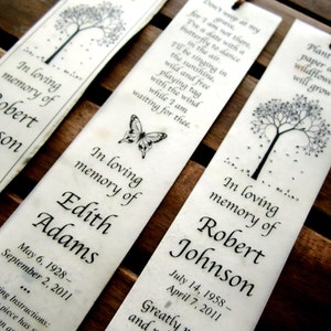 75+ Segnalibri personalizzati in carta con semi - Bomboniere commemorative per funerali piantabili - Programma funebre - Personalizzato