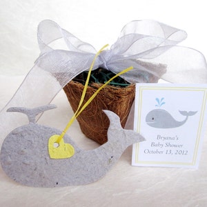 10 papieren zakjes walvissen babyshower bloempot plantenbak feestartikelen