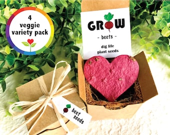 Vegetable Seed Planting Kit - Your choice seeds - Grow your own veggies - Beets, spinach, arugula, turnips, carrots, and more