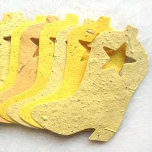 40 bepflanzbare Papier Cowboy Boot Gastgeschenke - Blumensamen - Country Western