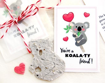 24 Plantable Koala Birthday Party Favors - Flower Seed Paper Koalas