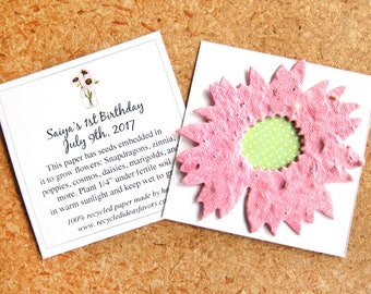 100 Personalized Plantable Seed Paper Flower – Wedding Favors
