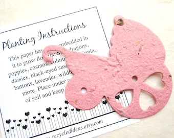 24 Plantable Baby Carriages - Pram Baby Shower Favors Flower Seed with Cards - Baby Pink Baby Blue